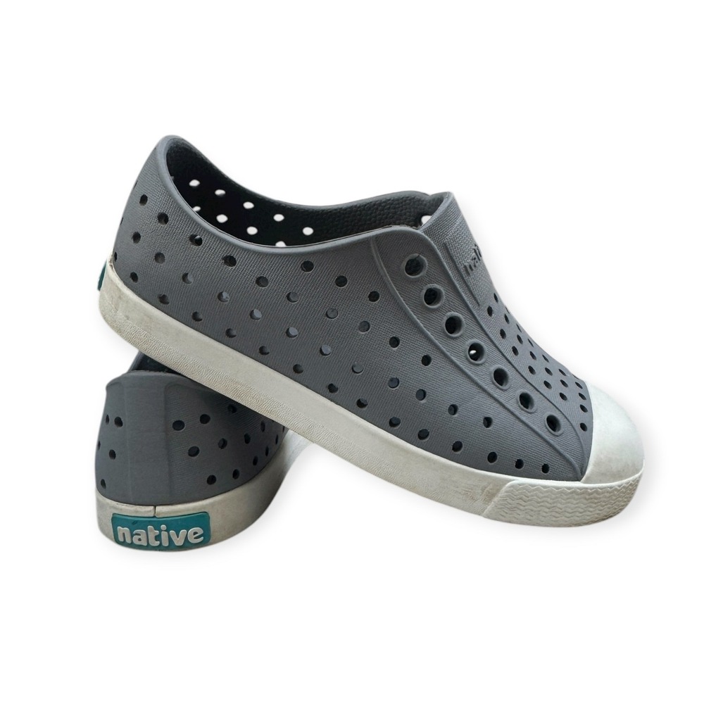 Native Jefferson Gray Shoes Kids Size 11 Slip On